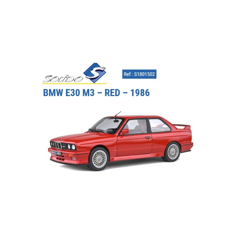 SOLIDO : BMW E30 M3 ROJO 1990    Escala  1:18 SOLIDO : BMW E30 M3 ROJO 1990    Escala  1:18
