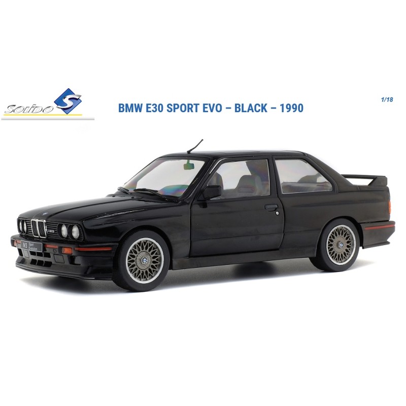 SOLIDO : BMW E30 SPORT EVO NEGRO  1990    Escala  1:18