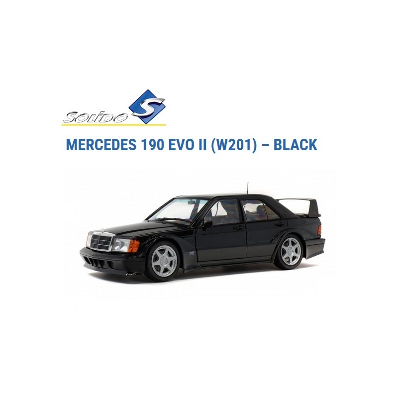 SOLIDO : MERCEDES 190 E EVO  NEGRO  1990    Escala  1:18