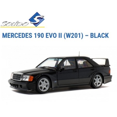 SOLIDO : MERCEDES 190 E EVO  NEGRO  1990    Escala  1:18