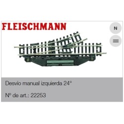FLEISCHMANN :  Desvio Manual Izquierda  24 º   Escala N