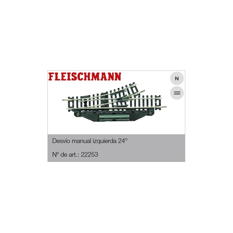 FLEISCHMANN :  Desvio Manual Izquierda  24 º   Escala N