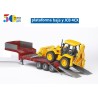BRUDER : REMOLQUE PLATAFORMA con JCB MIXTA escala 1:16 BRUDER : REMOLQUE PLATAFORMA con JCB MIXTA escala 1:16