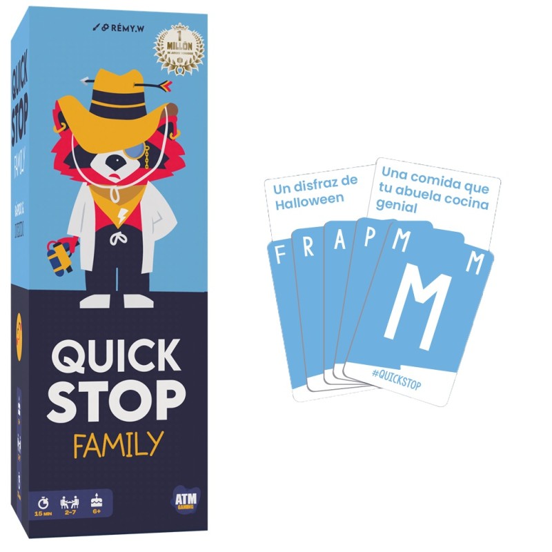 ATM GAMES : Juego de cartas Quick Stop Family