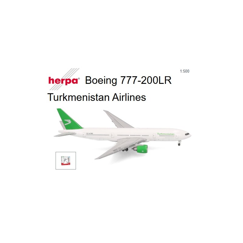 HERPA : B777-200 TURKMENISTAN AIRLINES  Escala 1:500