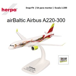 HERPA :  Kit Snap-Fit : AIRBUS 220 AIR BALTIC  escala 1:200