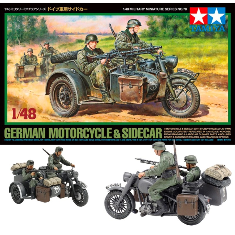 TAMIYA : MOTO CON SIDECAR ALEMANA, II GUERRA MUNDIAL   escala 1:48