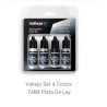 ACRILICOS VALLEJO : SET 4 COLORES METAL PLATA DE LEY