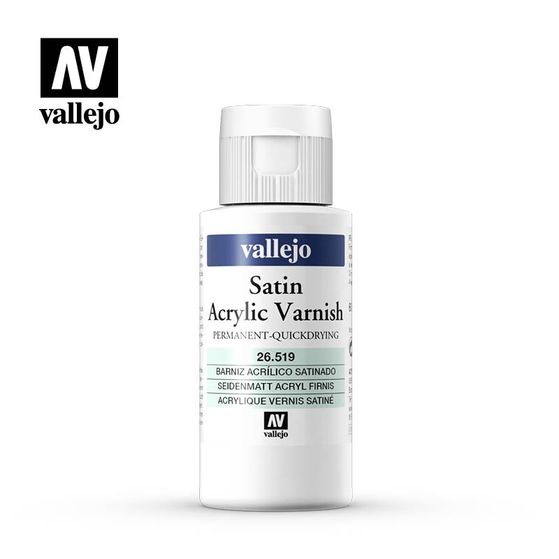ACRILICOS VALLEJO : BARNIZ SATINADO  (SECADO RAPIDO) 60 ml