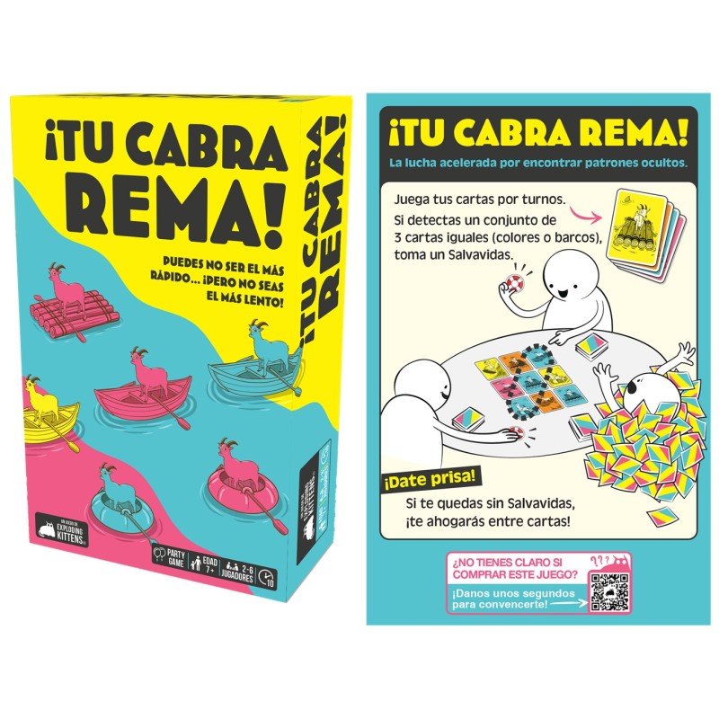 Exploding Kittens : Tu cabra rema  Juego cartas