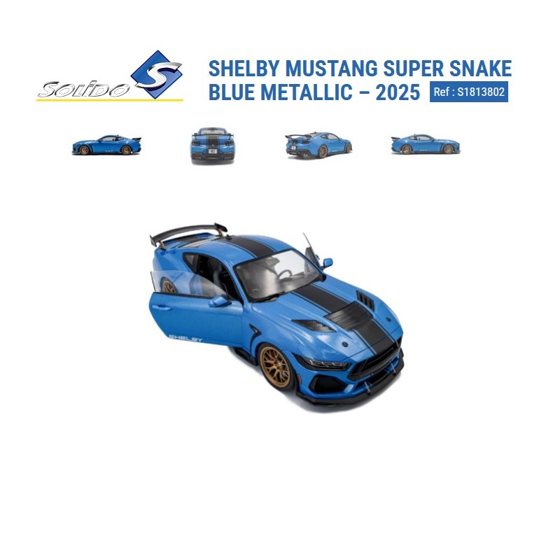 SOLIDO : SHELBY MUSTANG AZUL  Escala  1:18
