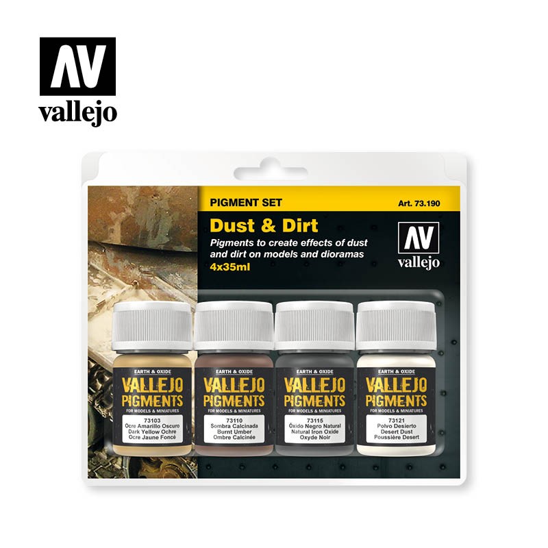 ACRILICOS VALLEJO : PIGMENTOS SET polvo y suciedad