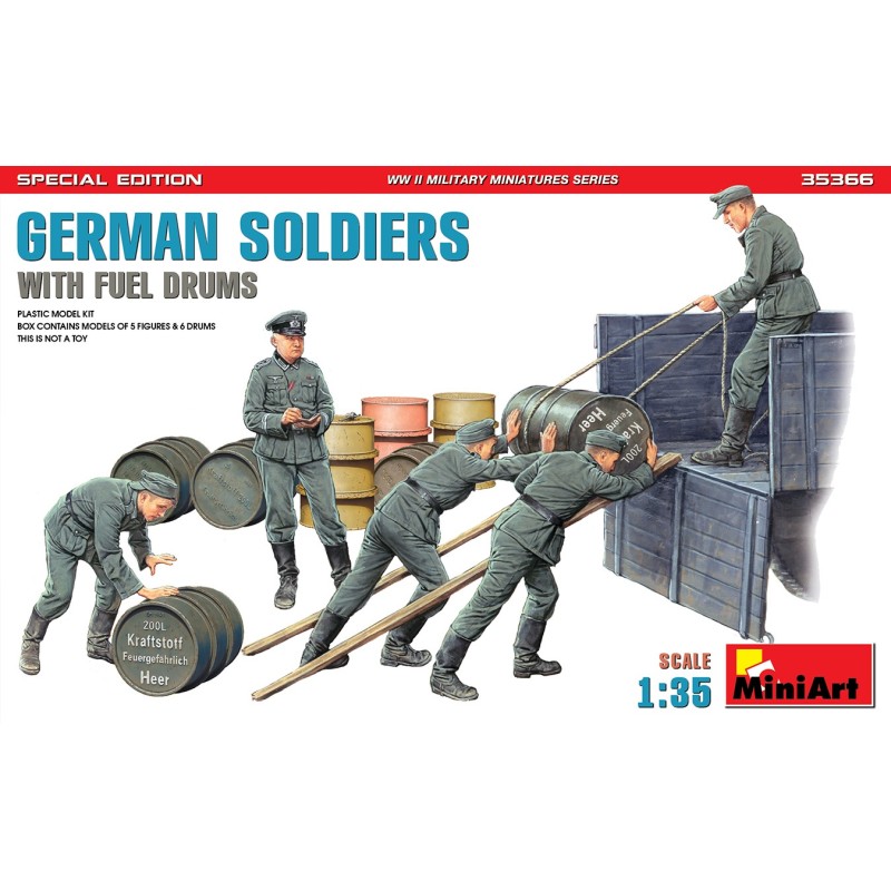 MINIART : GERMAN SOLDIERS FUEL DRUMS  escala 1:35
