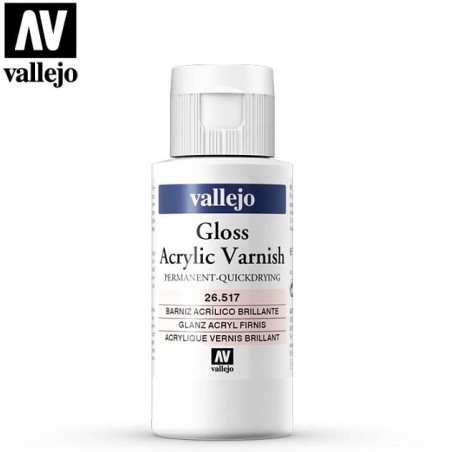 ACRILICOS VALLEJO : BARNIZ BRILLANTE (SECADO RAPIDO) 60 ml