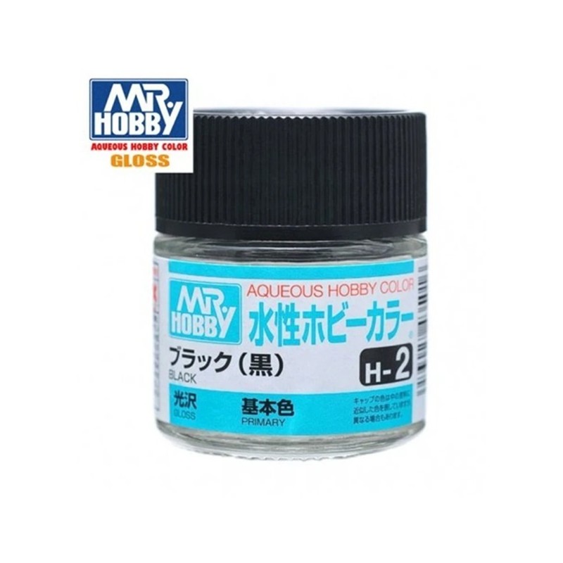MR HOBBY : NEGRO BRILLO 10 ml Acrilico