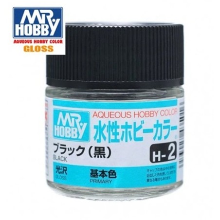 MR HOBBY : NEGRO BRILLO 10 ml Acrilico