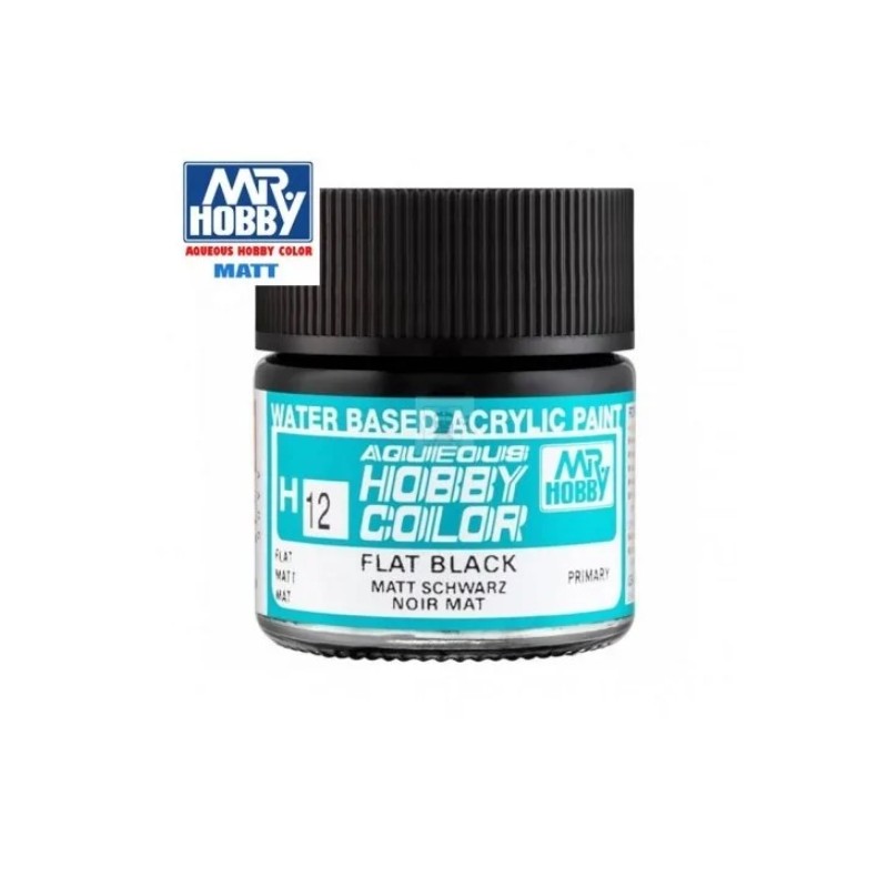 MR HOBBY : NEGRO MATE 10 ml Acrilico