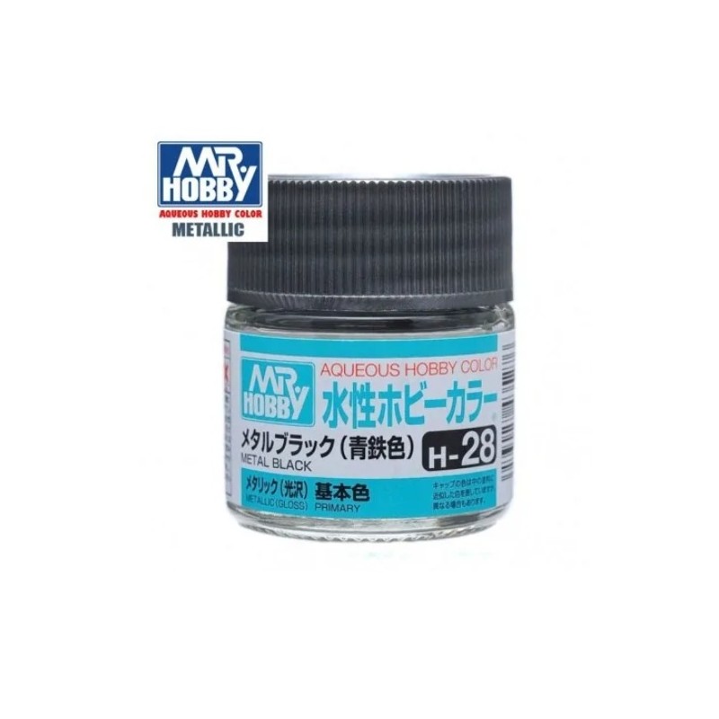 MR HOBBY : NEGRO METALIZADO 10 ml Acrilico