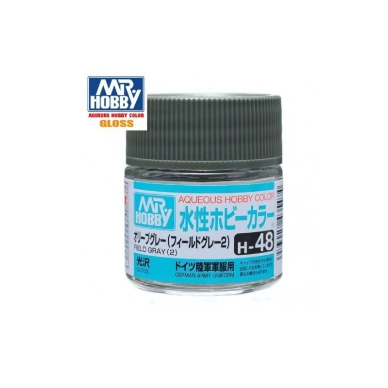 MR HOBBY : GRIS CAMPO  BRILLO 10 ml Acrilico