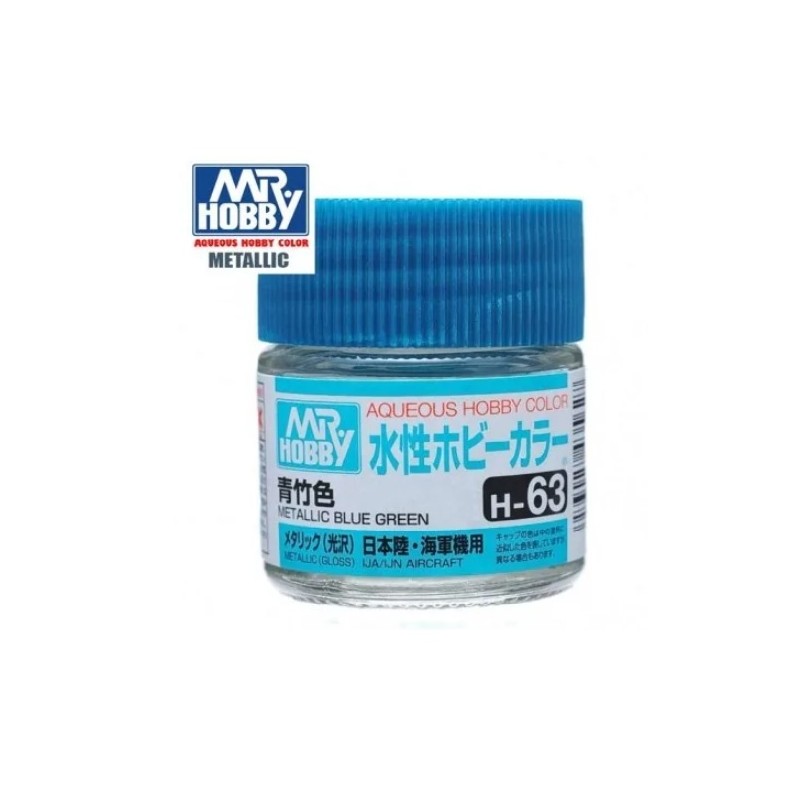 MR HOBBY : VERDE AZULADO METALICO 10 ml Acrilico