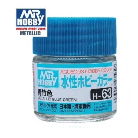 MR HOBBY : VERDE AZULADO METALICO 10 ml Acrilico