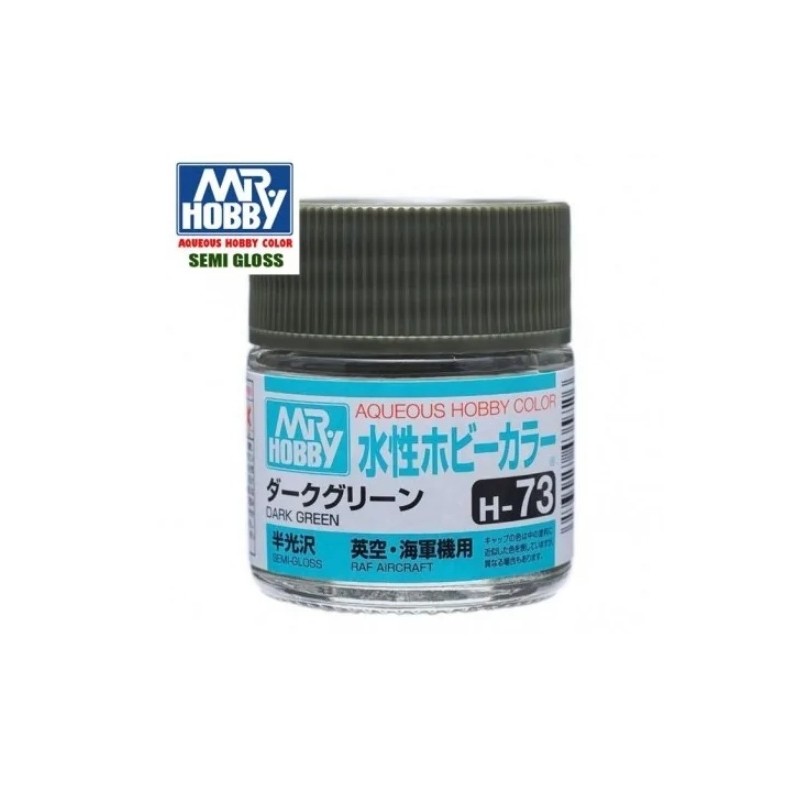 MR HOBBY : VERDE OSCURO SATINADO  10 ml Acrilico