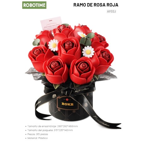 ROBOTIME ROKR : RAMO DE ROSAS ROJAS
