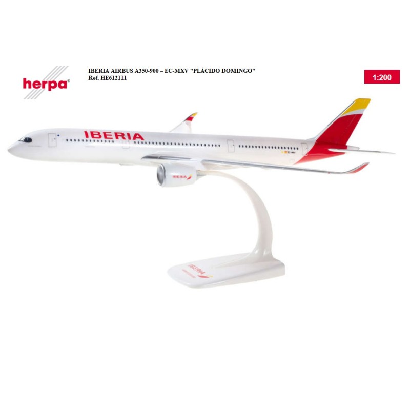 HERPA :  Kit Snap-Fit : IBERIA  Airbus 350  escala 1:200