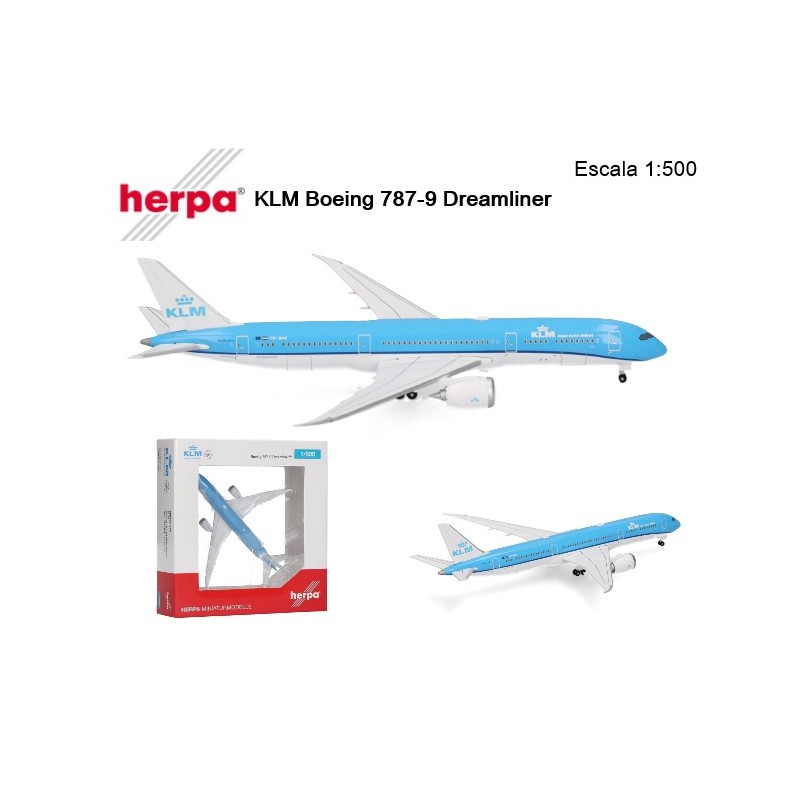 HERPA : B787-9  KLM BOEING DREAMLINER   Escala 1:500