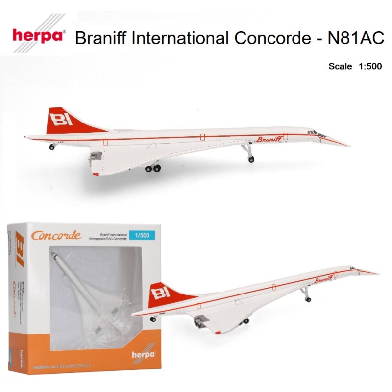 HERPA : CONCORDE BRANIFF  escala 1:500