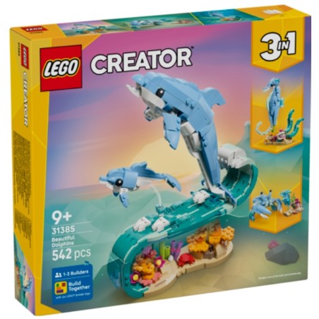 LEGO Creator 3en1 : Animales Marinos: Hermosos Delfines (31385)