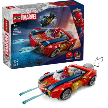 LEGO Super Heroes : Coche de Spider-Man vs Lobezno Venomizado