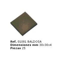 DOMUS KITS :  BALDOSA NEGRA 1:10    25 unidades