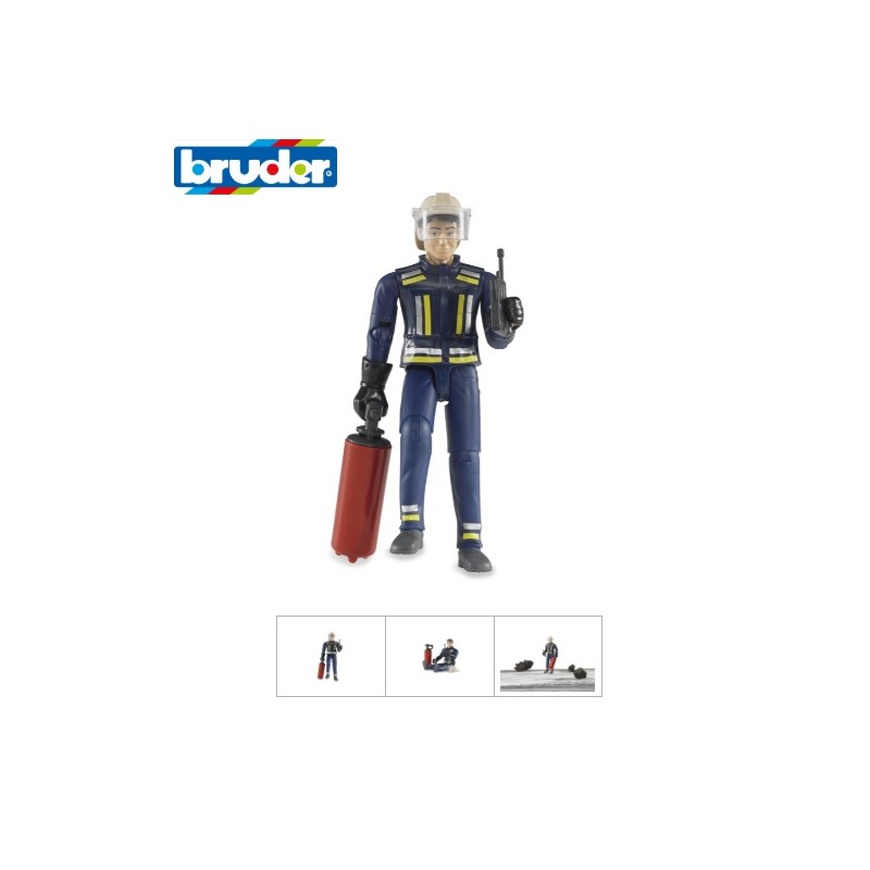 BRUDER : BOMBERO CON ACCESORIOS
