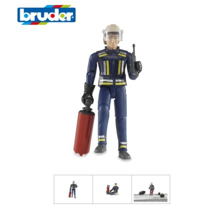BRUDER : BOMBERO CON ACCESORIOS