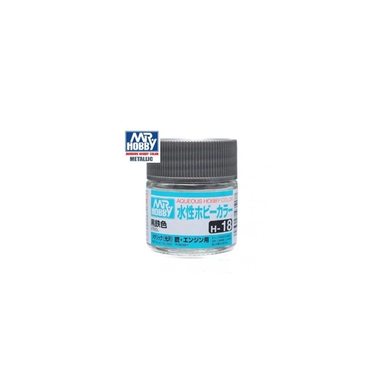 MR HOBBY : HIERRO - ACERO METALIZADO 10 ml Acrilico