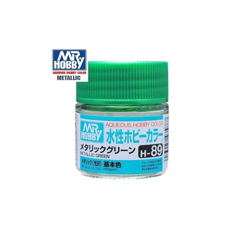 MR HOBBY : VERDE METALICO BRILLO 10 ml Acrilico
