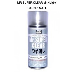 MR HOBBY : SUPER CLEAR FLAT 170 ml BARNIZ MATE