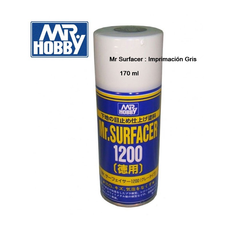 MR HOBBY : MR SURFACER IMPRIMACION GRIS 170 ml
