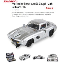 SCALEXTRIC ORIGINAL : Mercedes 300 SL Coupe 24 h LeMans 56   Escala 1:32