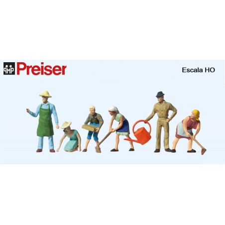PREISER : JARDINEROS  escala HO
