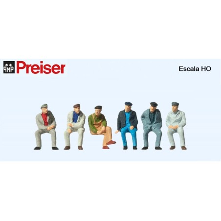 PREISER : OBREROS SENTADOS  escala HO