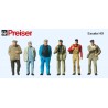 PREISER : FIGURAS 6 OBREROS  escala HO
