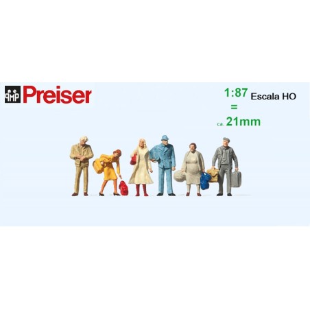 PREISER : FIGURAS VIAJEROS  escala HO