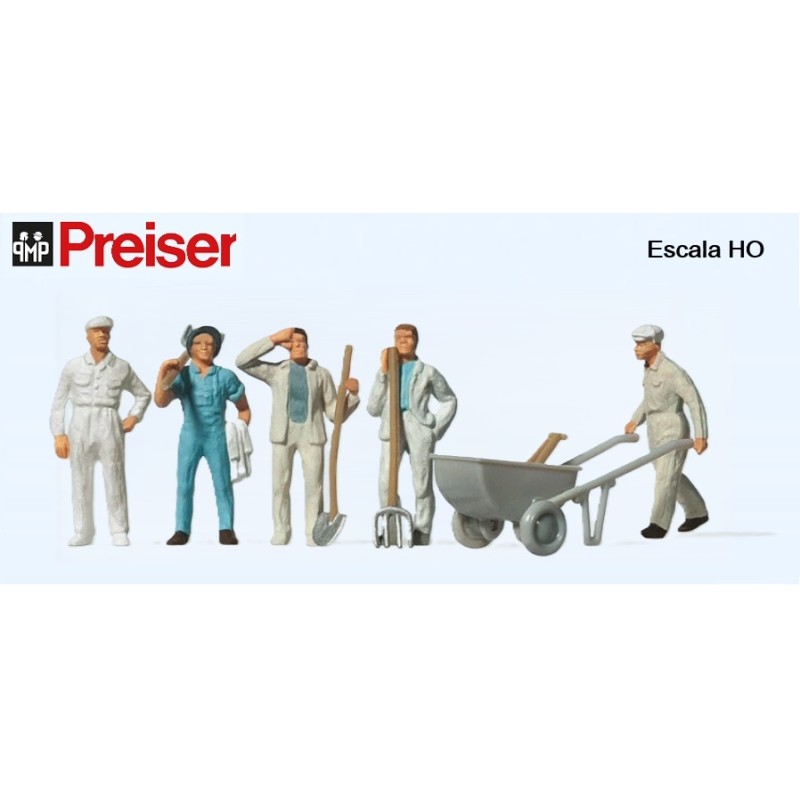 PREISER : OBREROS DE LA CONSTRUCCION  escala HO