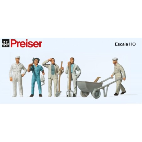 PREISER : OBREROS DE LA CONSTRUCCION  escala HO