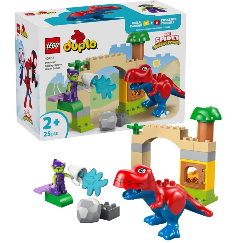 LEGO DUPLO : Dinosaurio Spidey-Rex vs. Duende Verde