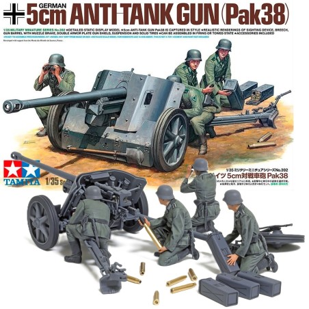 TAMIYA : GERMAN 5 cm ANTI TANK GUN PACK 38  escala 1:35