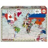 EDUCA : Puzzle de 150 pzs. GEOPUZZLE BANDERAS