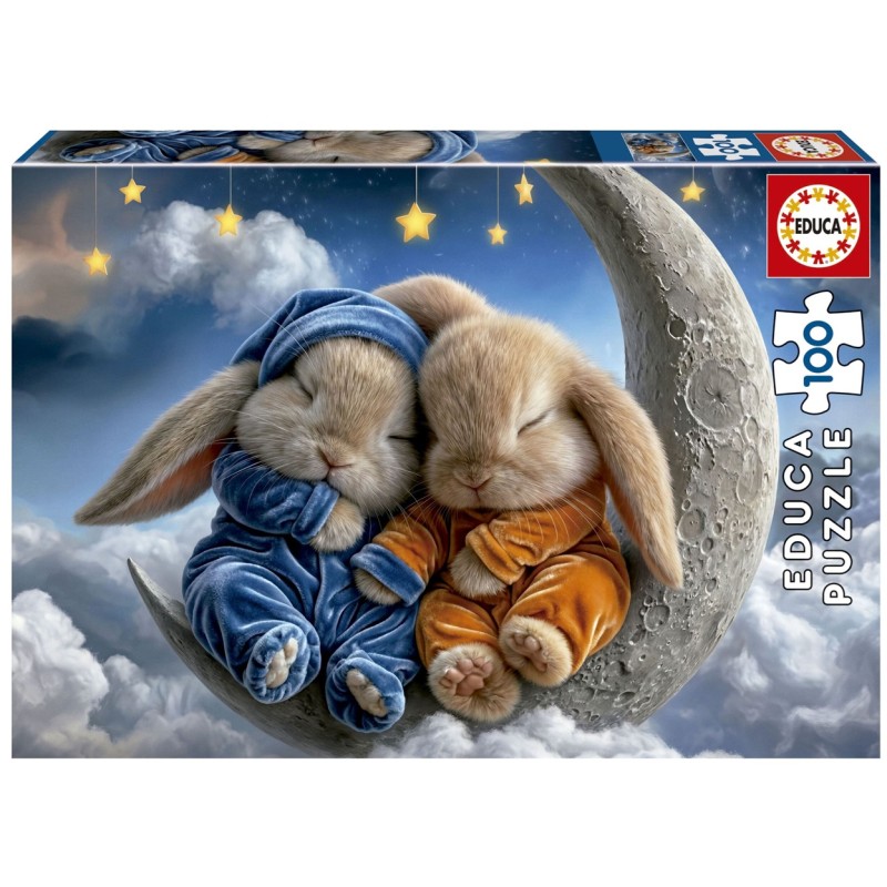 EDUCA : Puzzle de 100 pzs. sueños de conejitos